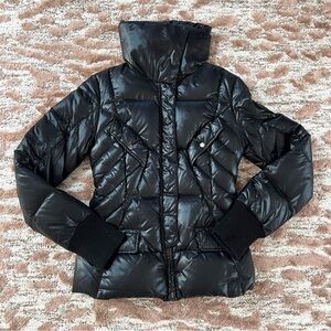 ADD Black Fitted Puffer Jacket — Size 0